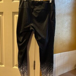 Pro Player Black Leggings with white Detail